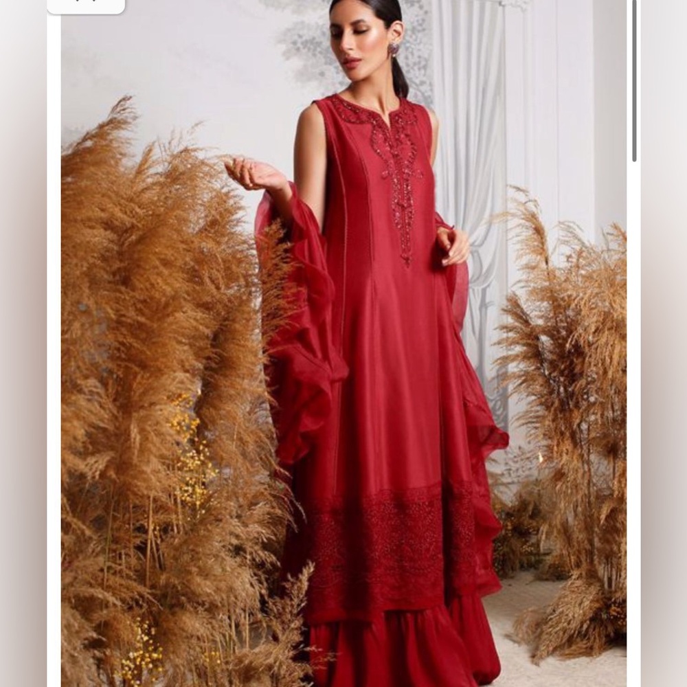 Farah Talib Aziz FTA pure silk kalidar outfit medium